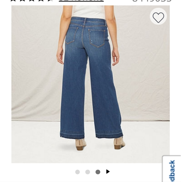 A. N. A wide leg frayed bottom jeans - Picture 2 of 7